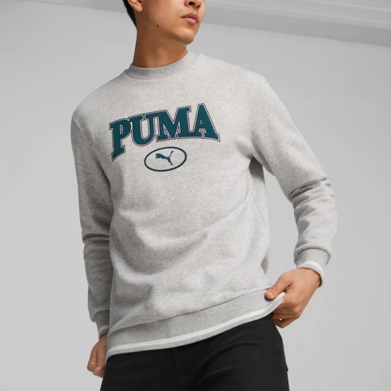 PUMA SQUAD Men's Crew Neck Sweatshirt Sweatshirt Men's Gray-2