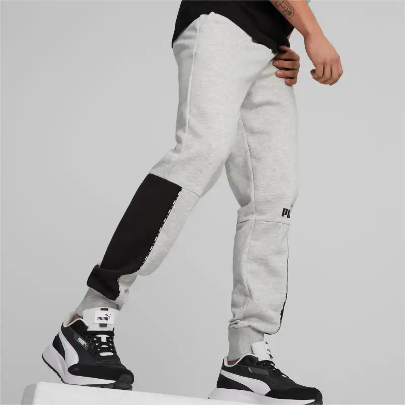 PUMA Essentials Block Tape Sweatpants Men Knitted Sports Pants Men's Gray-2