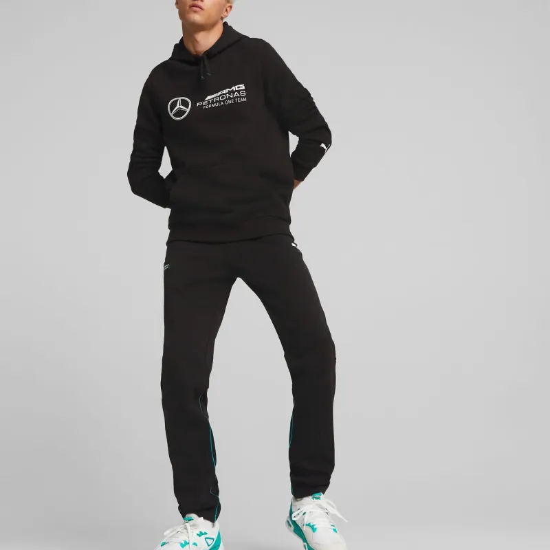 PUMA Mercedes-AMG Petronas Motorsport F1 Essentials Fleece Sweatshirt Men's Black-2