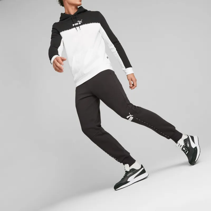 PUMA Essentials Block Tape Sweatpants Men Knitted Sports Pants Men's Black-4