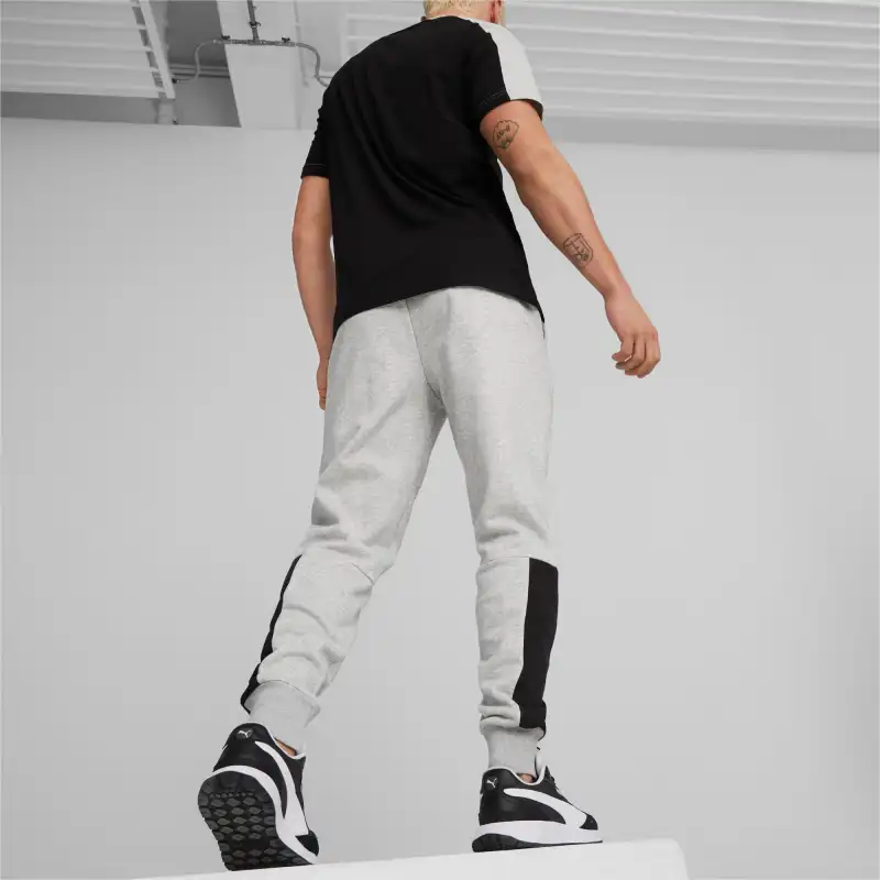 PUMA Essentials Block Tape Sweatpants Men Knitted Sports Pants Men's Gray-5