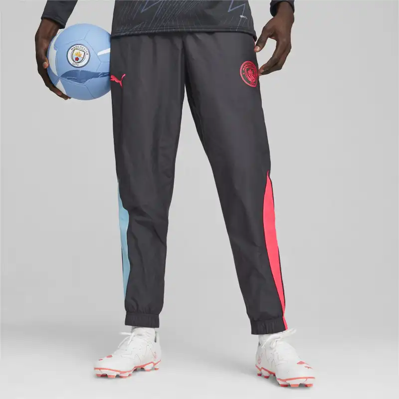 PUMA Manchester City F.C. Prematch Woven Pants Men Knitted Sweatpants Men's Black-2