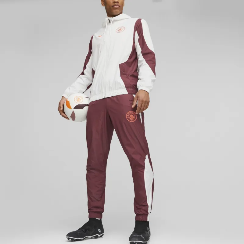 PUMA Manchester City F.C. Prematch Woven Pants Men Knitted Sweatpants Men's Fuchsia-3