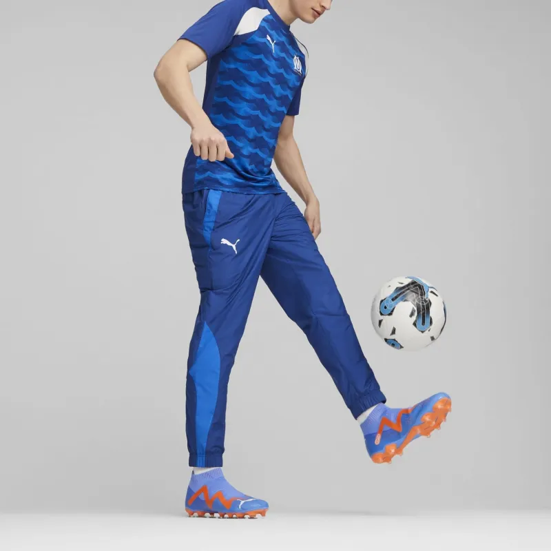 PUMA Olympique De Marseille Prematch Football Pants Knitted Sports Pants Men's Blue-4