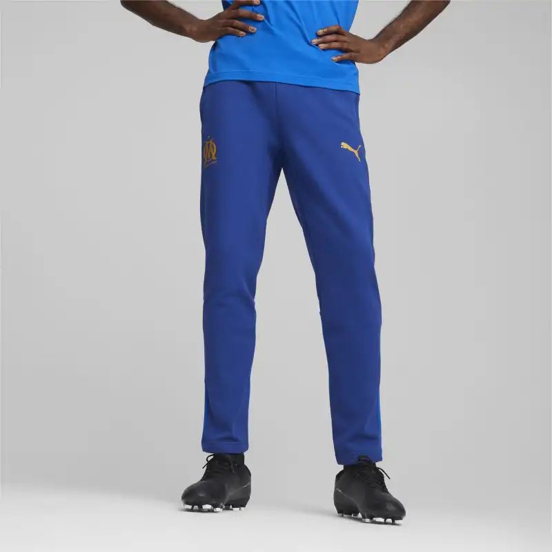 PUMA Olympique De Marseille Football Casuals Football Sweatpants Knitted Sports Pants Men's Blue-2