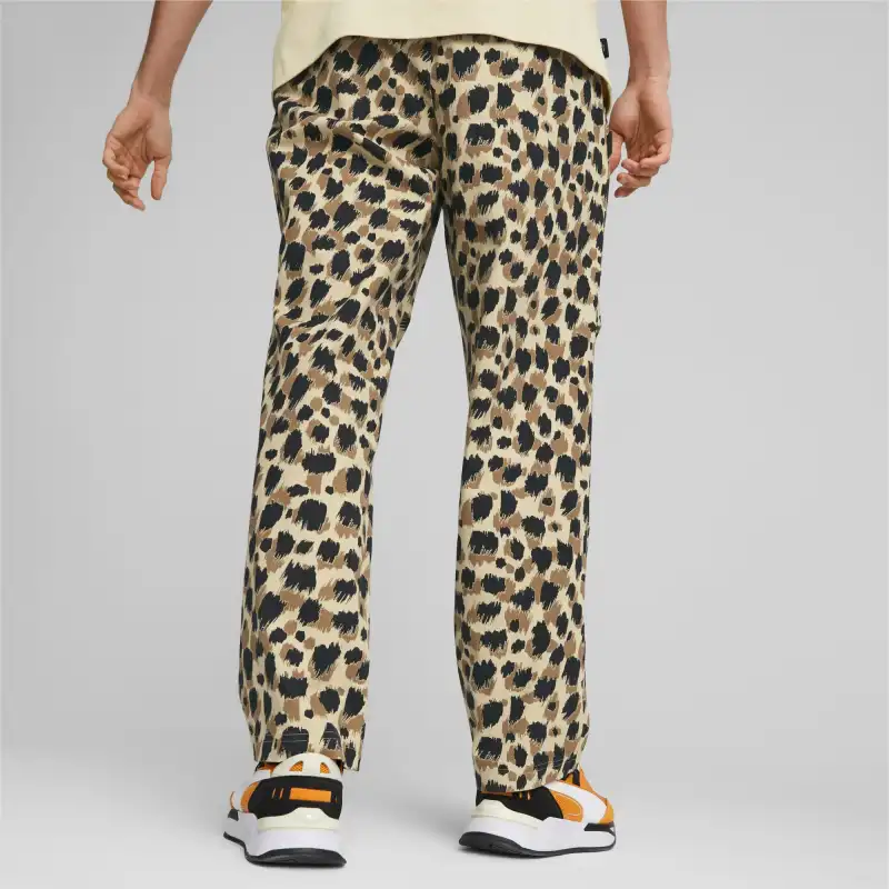 PUMA DOWNTOWN Printed Woven Pants Men Casual Pants Men's Khaki-3