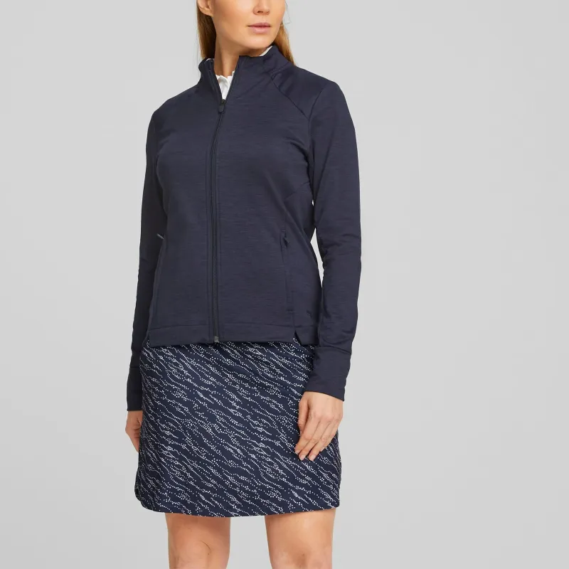 PUMA Veste De Golf Entièrement Zippée Heather Femme Jacket Women's Blue-3