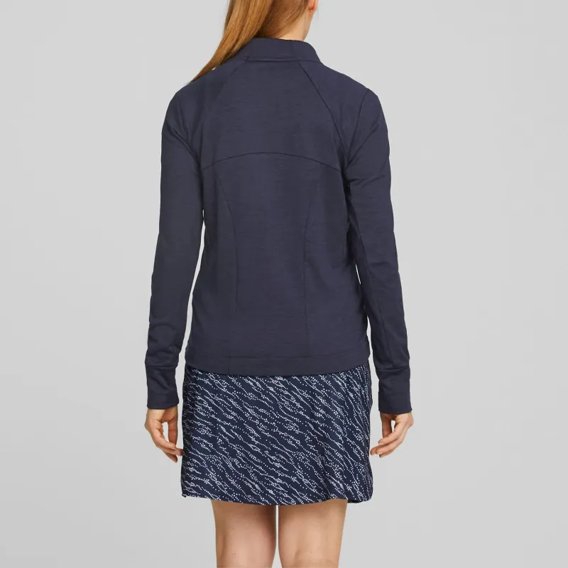 PUMA Veste De Golf Entièrement Zippée Heather Femme Jacket Women's Blue-2