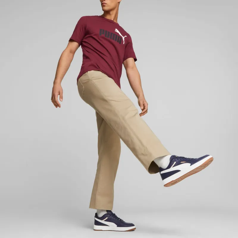 PUMA T-shirt Essentials+ 2-Colour Logo Homme T-Shirt Men's Burgundy-4