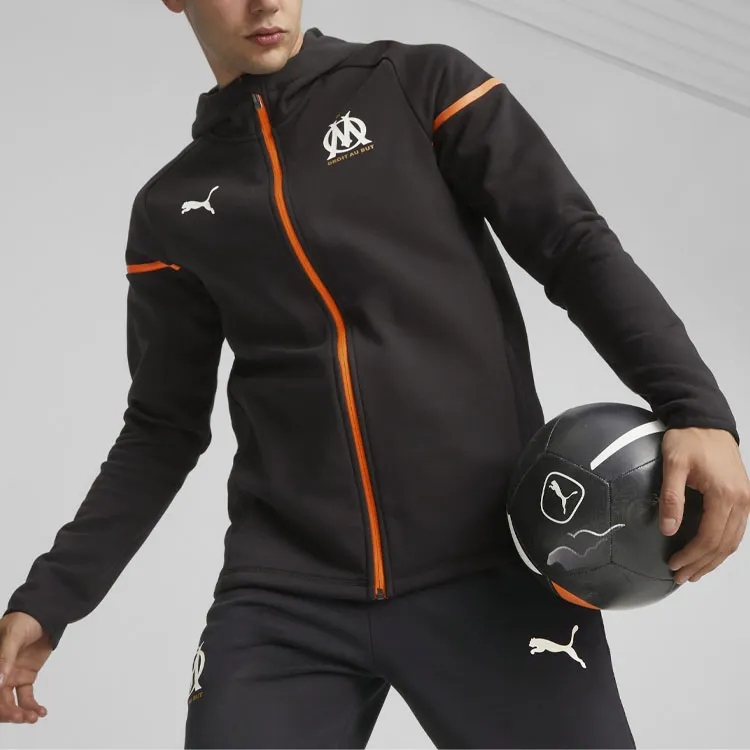 PUMA Casuals Olympique De Marseille Jacket Men's Black-2