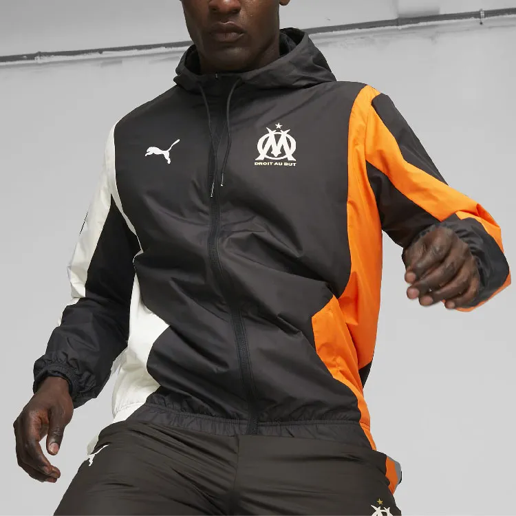 PUMA Veste D'avant-match 23/24 Olympique De Marseille Jacket Men's Black-2