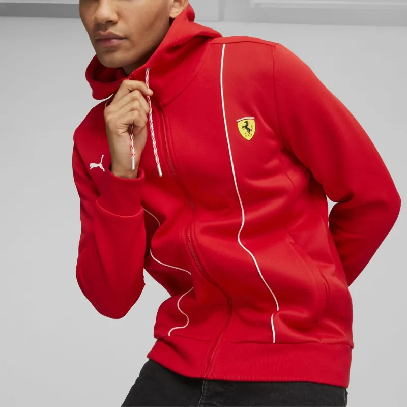 PUMA Veste De Survêtement À Capuche Scuderia Ferrari Race Jacket Men's Red-2