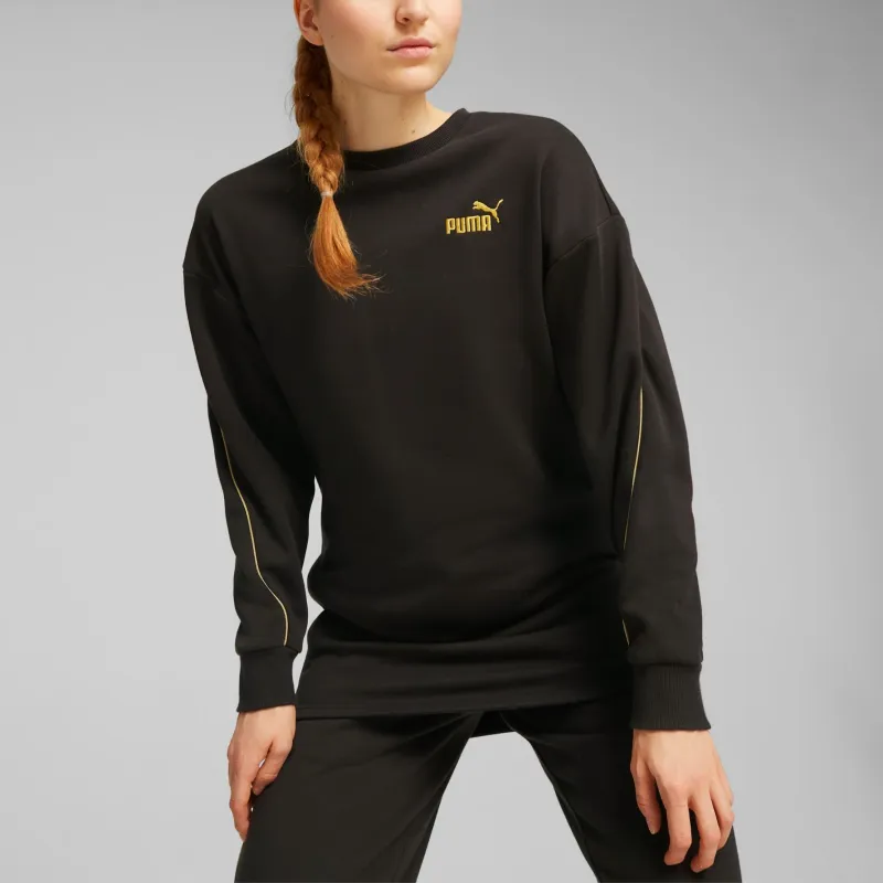 PUMA T-shirt Long ESS+ Minimal Gold Femme Sweatshirt Women's Black-2