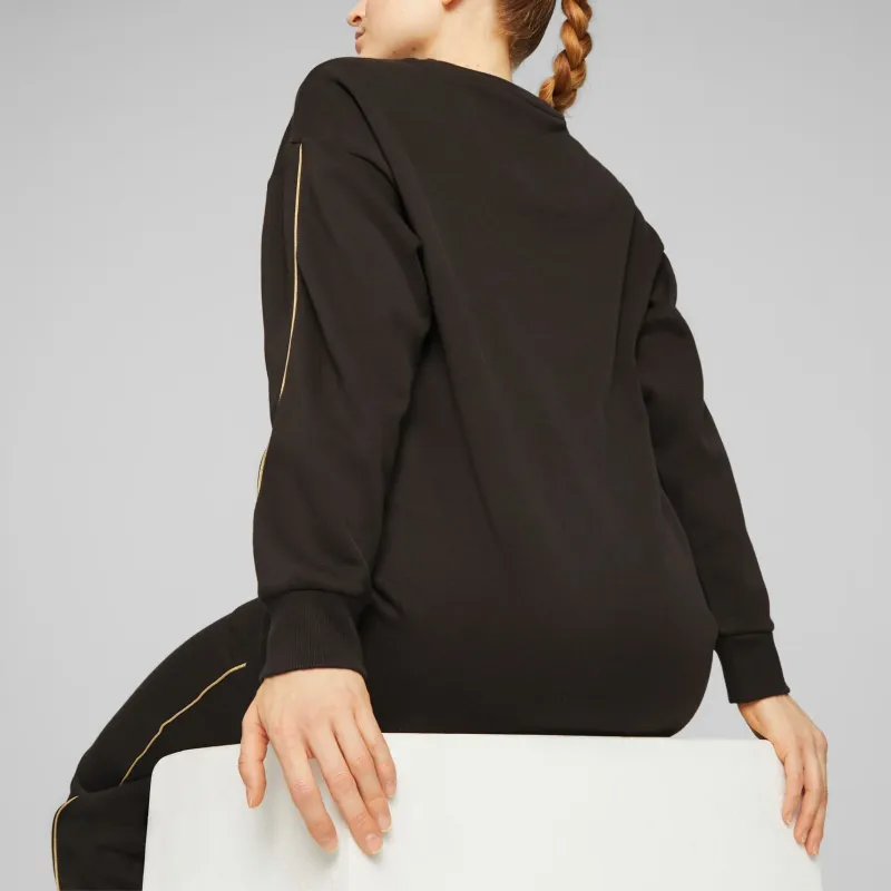 PUMA T-shirt Long ESS+ Minimal Gold Femme Sweatshirt Women's Black-4