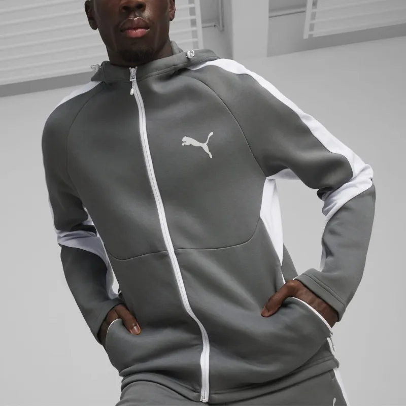PUMA Veste Zippée À Capuche EVOSTRIPE Jacket Men's Gray-2