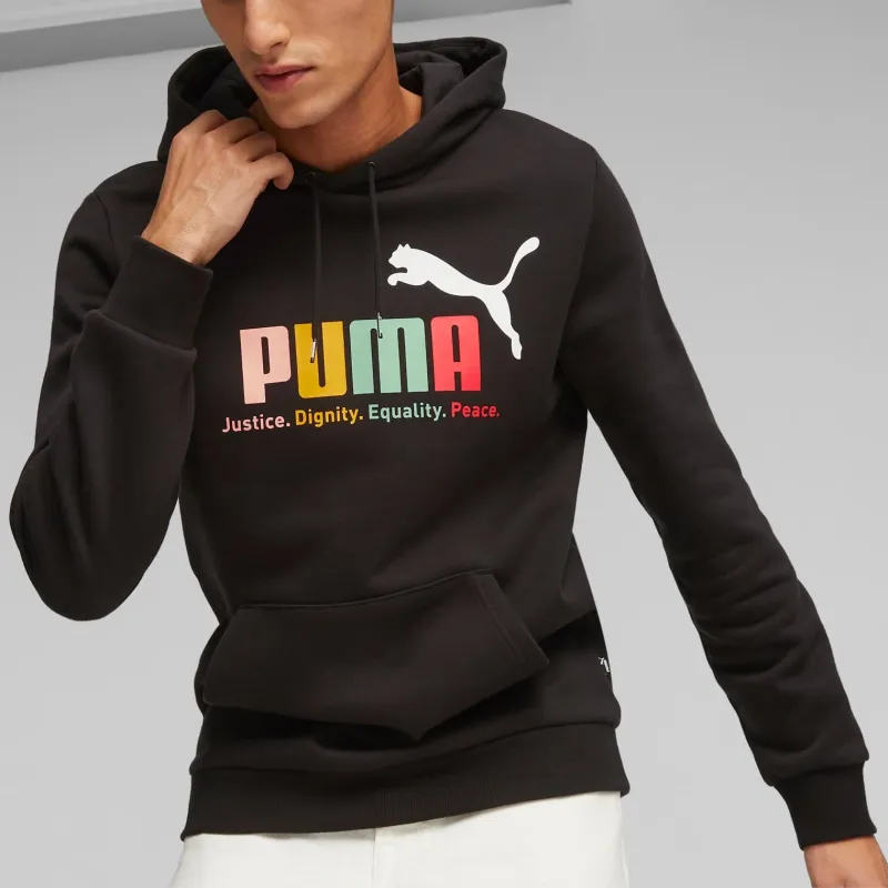 PUMA Hoodie Polaire Multicolore ESS+ Sweatshirt Men's Black-2