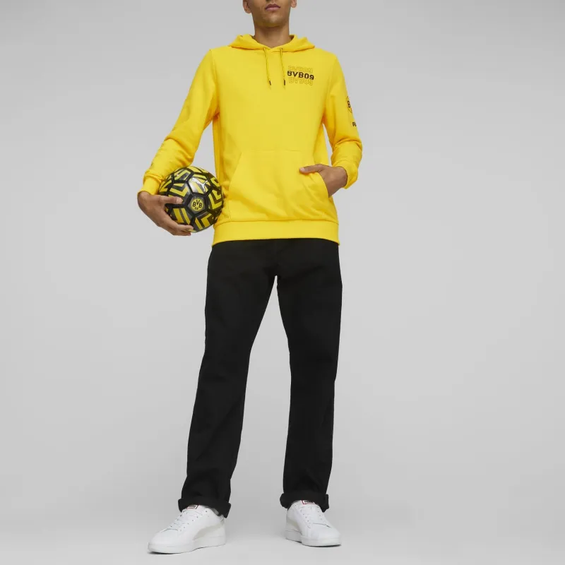 PUMA Hoodie FtblCore Borussia Dortmund Sweatshirt Men's Yellow-3