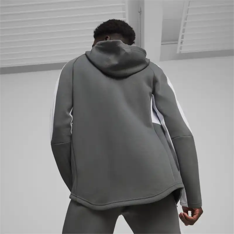 PUMA Veste Zippée À Capuche EVOSTRIPE Jacket Men's Gray-3