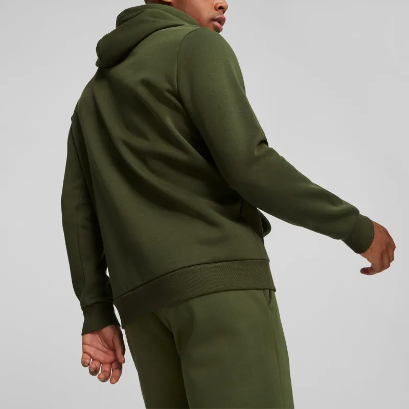 PUMA Sweat À Capuche Essentiels Big Logo Homme Sweatshirt Men's Olive Green-2