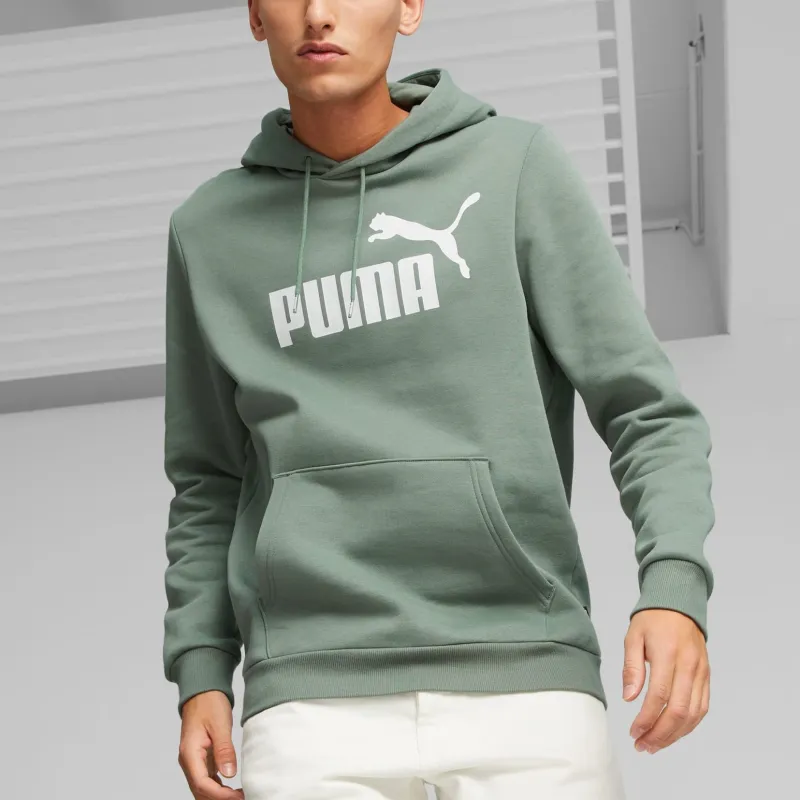 PUMA Sweat À Capuche Essentiels Big Logo Homme Sweatshirt Men's Eucalyptus Green-2