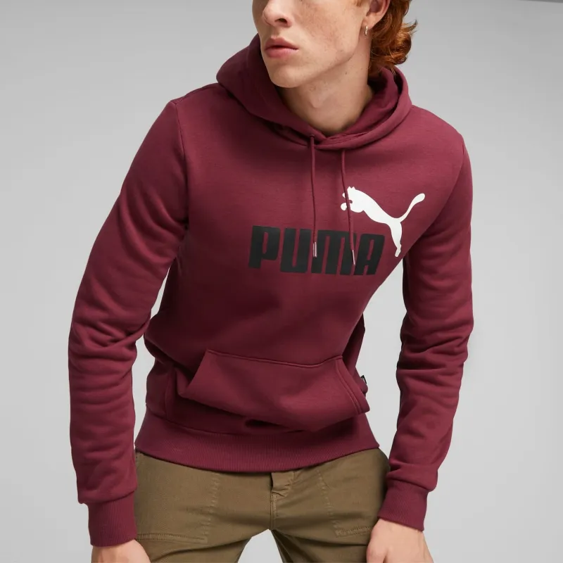 PUMA Sweat À Capuche Essentials+ Two-Tone Big Logo Homme Sweatshirt Men's Burgundy-2