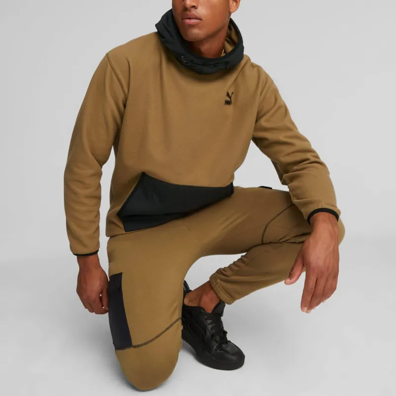 PUMA Hoodie CLASSICS UTILITY Sweatshirt Men's Brown-3