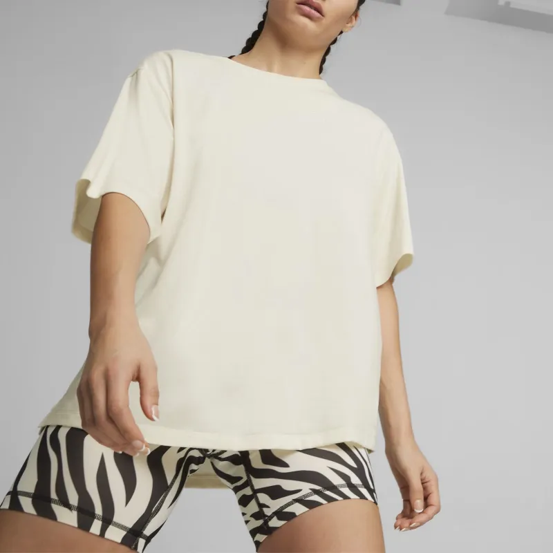 PUMA T shirt De Training Boyfriend Animal Remix Femme T Shirt Women's Ecru-2