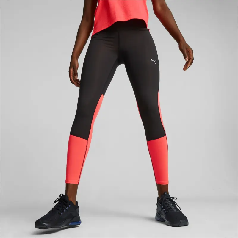 PUMA Leggings Women's Black-Orange Red-2