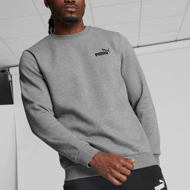 PUMA Essentials Small Logo Crew Neck Men's Sweatshirt Sweatshirt Men's Gray-2