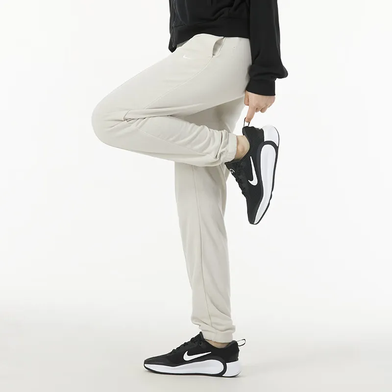 Nike Knitted Sports Pants Women's Beige Yellow-4