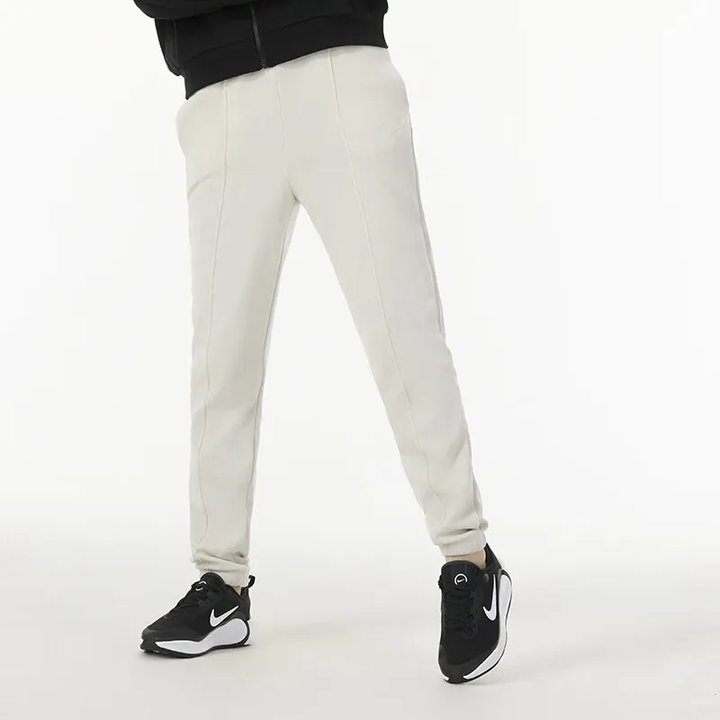 Nike Knitted Sports Pants Women's Beige Yellow-2