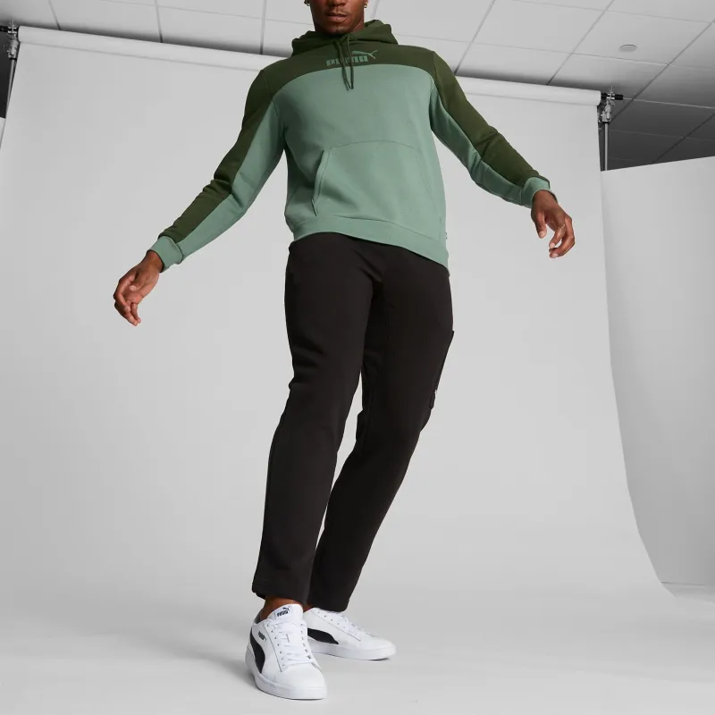 PUMA Essentials Color Block Men's Hoodie Sweatshirt Men's Green-3