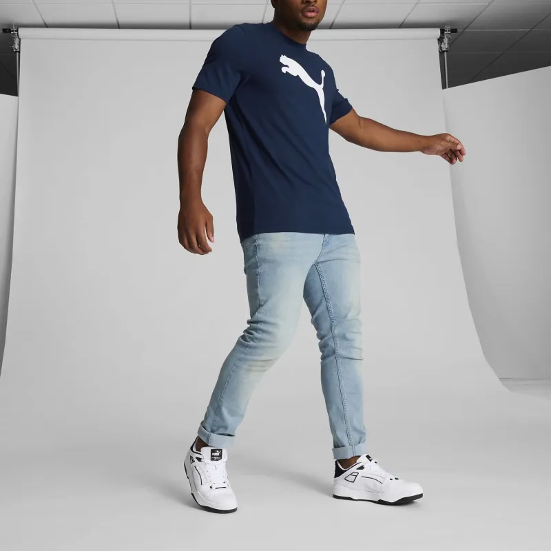 PUMA Essentials Big Cat Men's Tee T-Shirt Men's Marine Blue-4