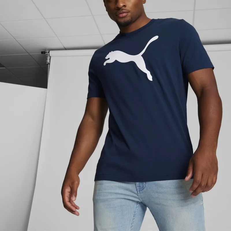 PUMA Essentials Big Cat Men's Tee T-Shirt Men's Marine Blue-2
