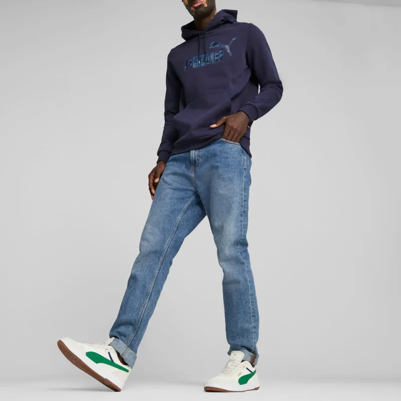 PUMA ESS+ CAMO Men's Graphic Hoodie Sweatshirt Men's Blue-2
