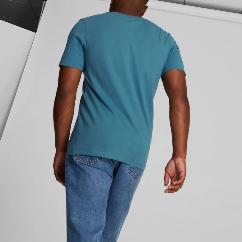 PUMA Essentials Big Cat Men's Tee T-Shirt Men's Thick Blue-3