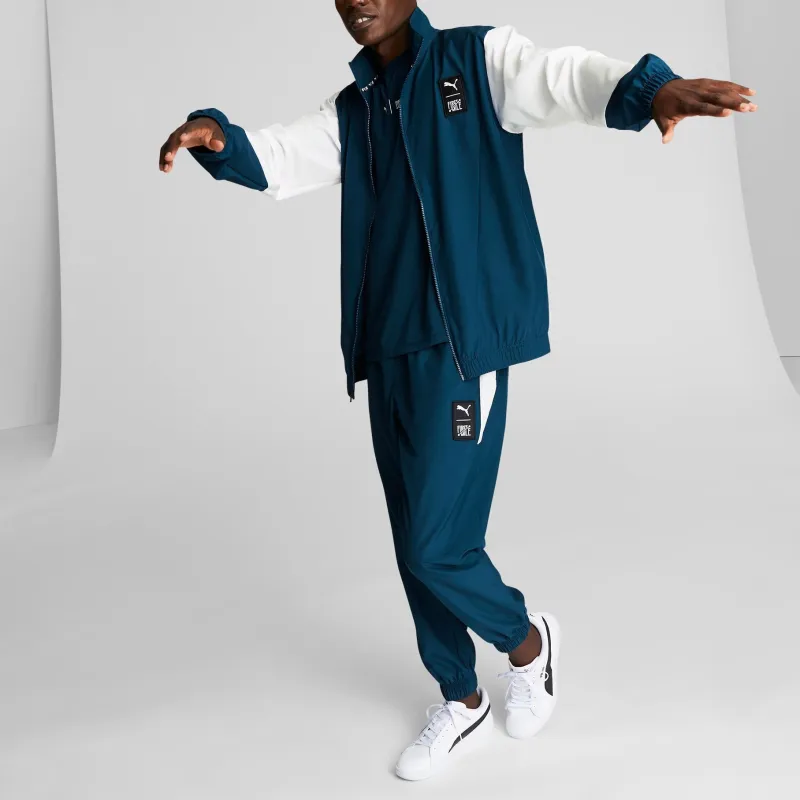 PUMA x FIRST MILE Collaboration Men's Woven Full-Zip Running Jacket Jackets Coats Men's Ocean Blue-2