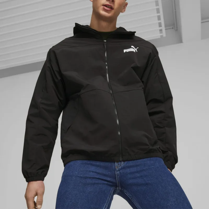 PUMA Men's Hooded Windbreaker Jacket Jackets Coats Men's Black-2