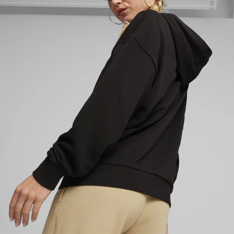 PUMA Sudadera Con Capucha De Vellón Con Cierre Completo Para Mujer Logotipo Pequeño Essentials No. 1-3