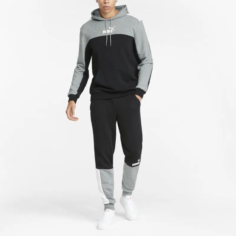 PUMA Essentials+ Block Men's Hoodie Sweatshirt Men's Black-4