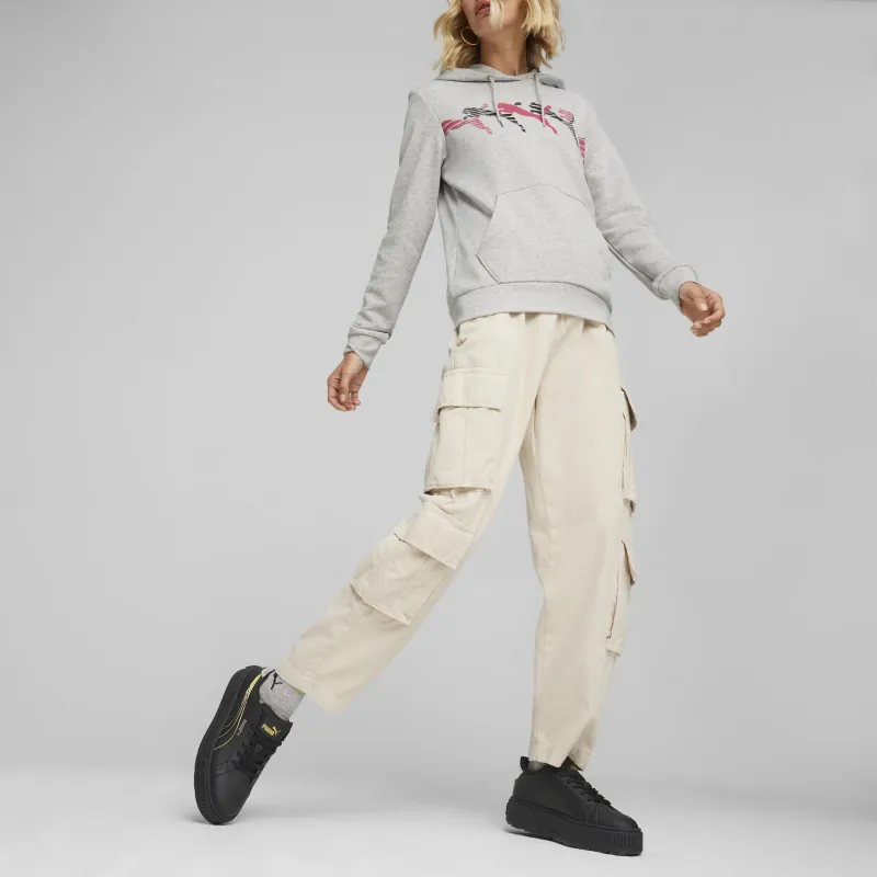 PUMA ESS+ LAB&nbsp Women's Hoodie Sweatshirt Women's Gray-3