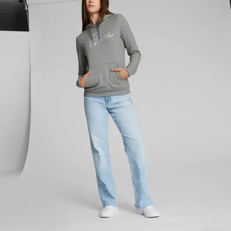 PUMA Iridescent Women's Hoodie Sweatshirt Women's Gray-2