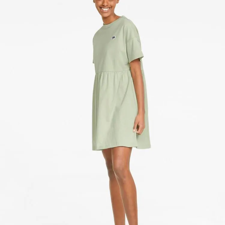 PUMA Short-Sleeved Dresses Women's Green-2