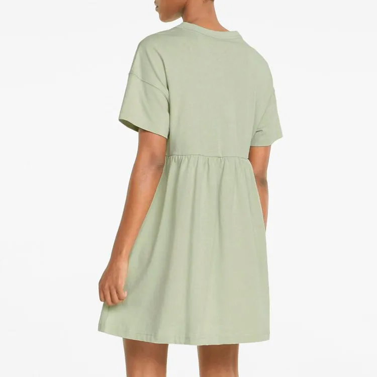 PUMA Short-Sleeved Dresses Women's Green-4