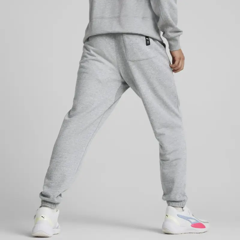 PUMA Basketball Collection Knitted Sports Pants Men's Gray-4
