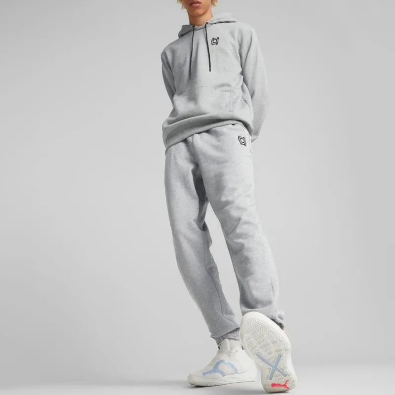 PUMA Basketball Collection Knitted Sports Pants Men's Gray-3