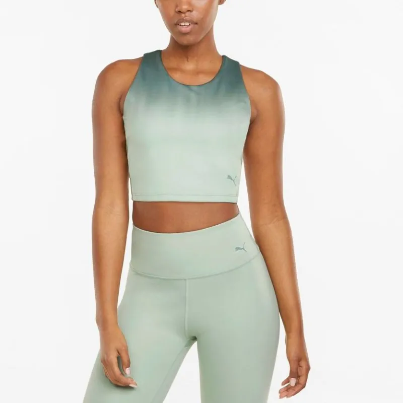 PUMA Sleeveless Sports Shirts Women's Green-3