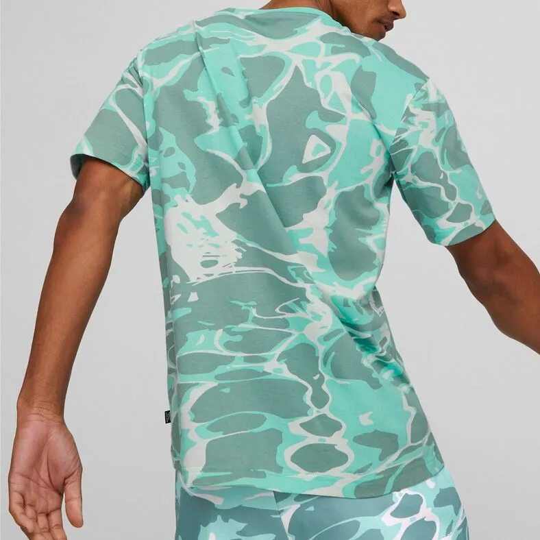 PUMA SUMMER SPLASH T Shirts Men Green-3