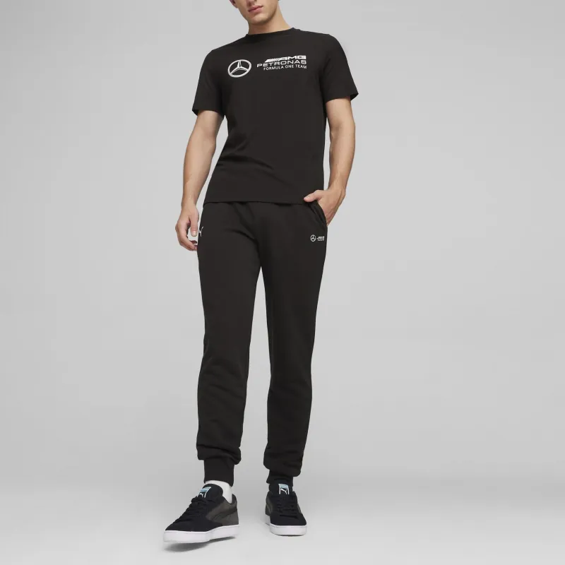 PUMA Mercedes-AMG Petronas Motorsport Men's ESS Pants Knitted Sports Pants Men's Black-4