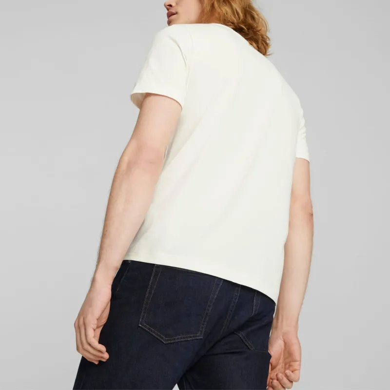 PUMA ESS+ Multicolour Tee T Shirt Men's White-3
